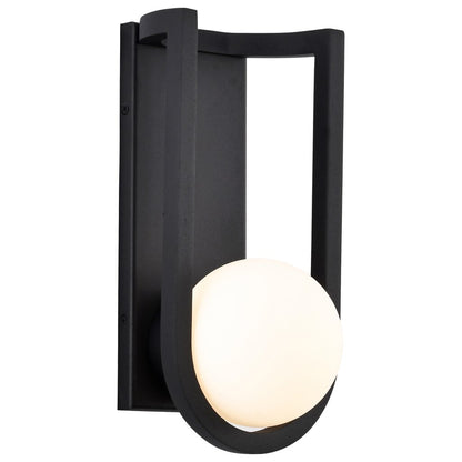 Satco 62-1619 6W LED Wall Lantern Fixture Cradle; Medium Matte Black
