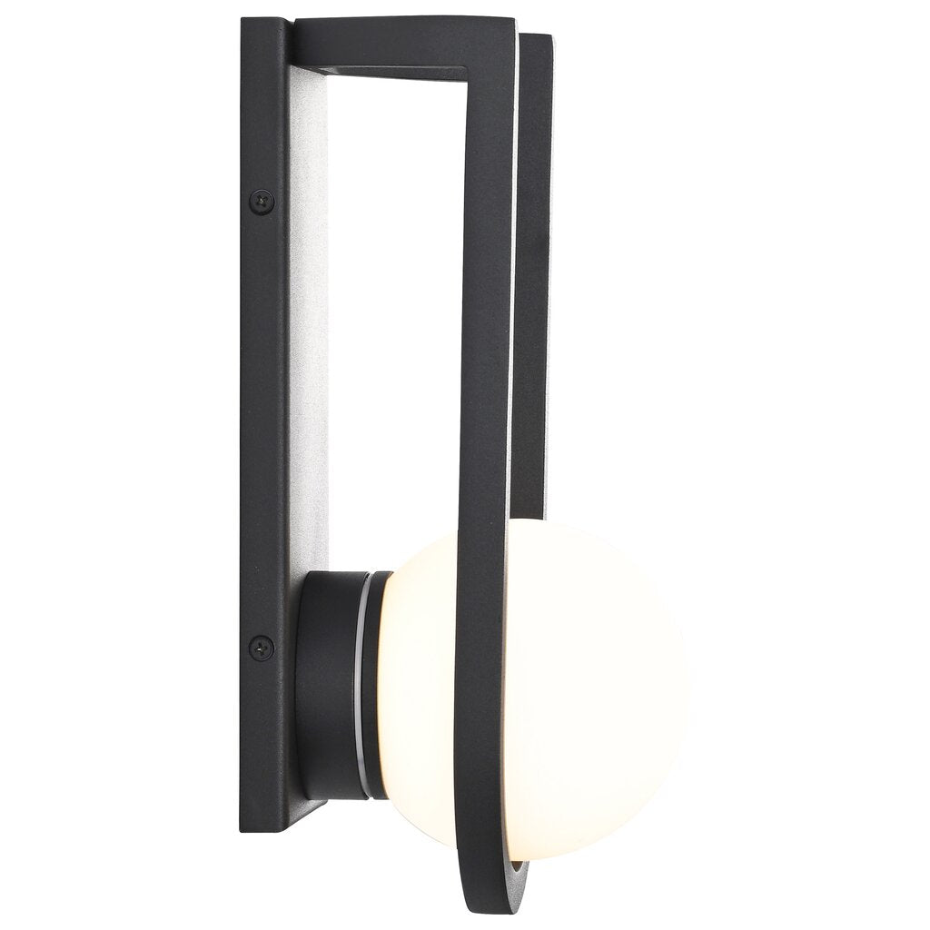 Satco 62-1619 6W LED Wall Lantern Fixture Cradle; Medium Matte Black