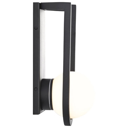 Satco 62-1619 6W LED Wall Lantern Fixture Cradle; Medium Matte Black