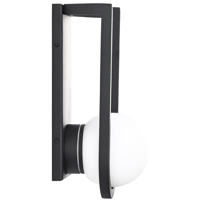 Satco 62-1619 6W LED Wall Lantern Fixture Cradle; Medium Matte Black