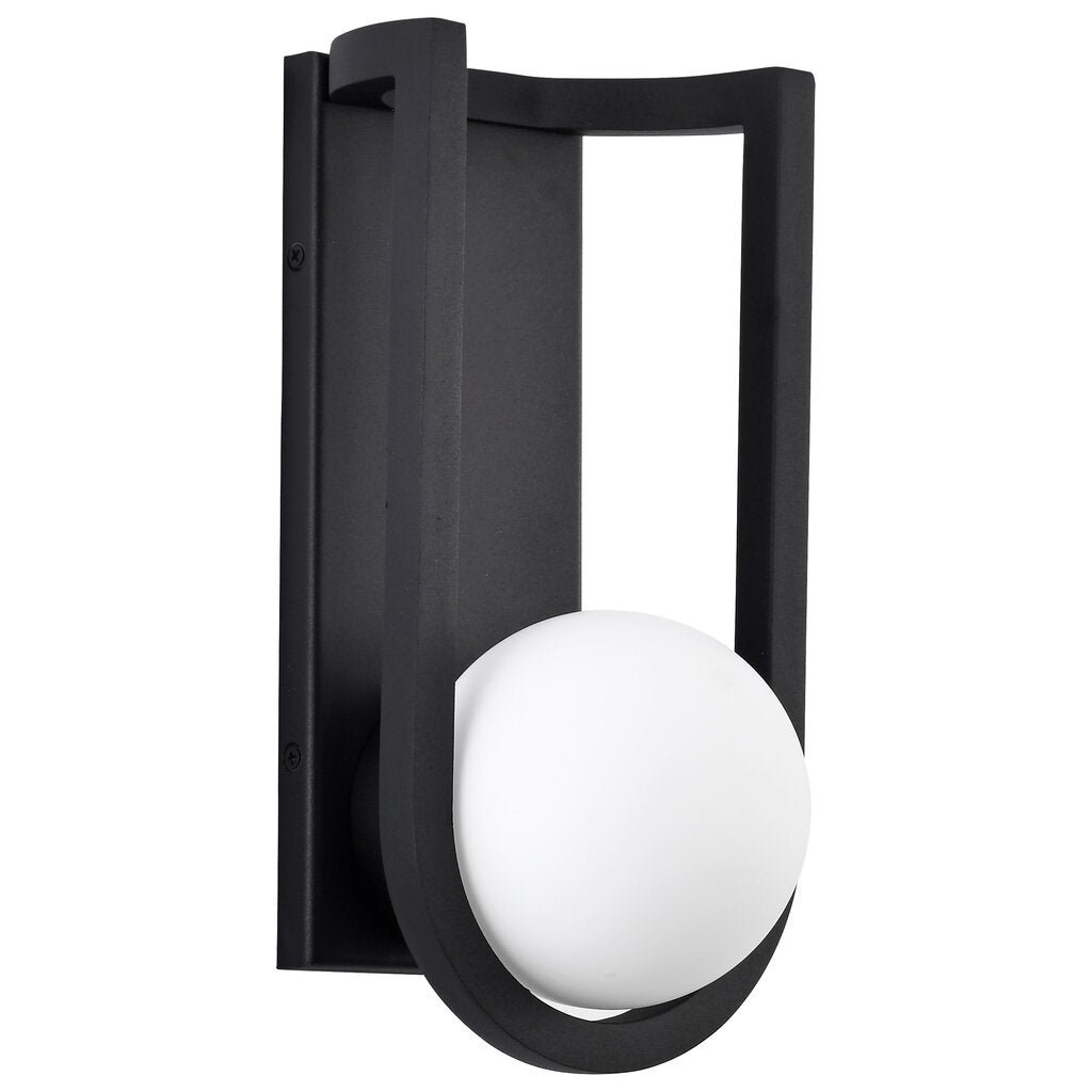 Satco 62-1619 6W LED Wall Lantern Fixture Cradle; Medium Matte Black