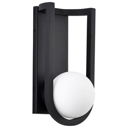 Satco 62-1619 6W LED Wall Lantern Fixture Cradle; Medium Matte Black