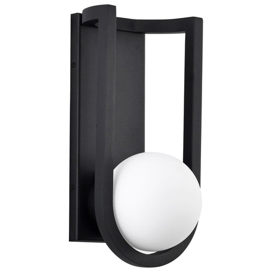 Satco 62-1619 6W LED Wall Lantern Fixture Cradle; Medium Matte Black