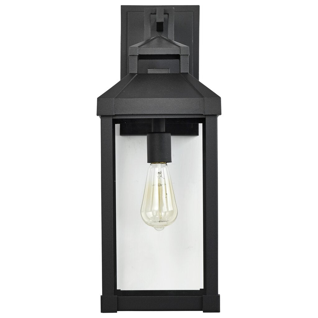Satco 60-7372 Wall Lantern Fixture Corning; 1 Light Large Matte Black