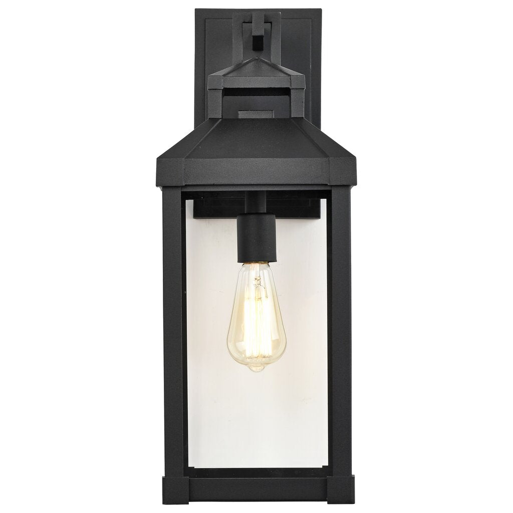 Satco 60-7372 Wall Lantern Fixture Corning; 1 Light Large Matte Black