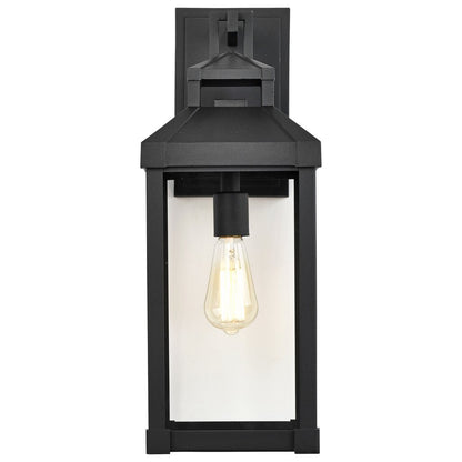 Satco 60-7372 Wall Lantern Fixture Corning; 1 Light Large Matte Black