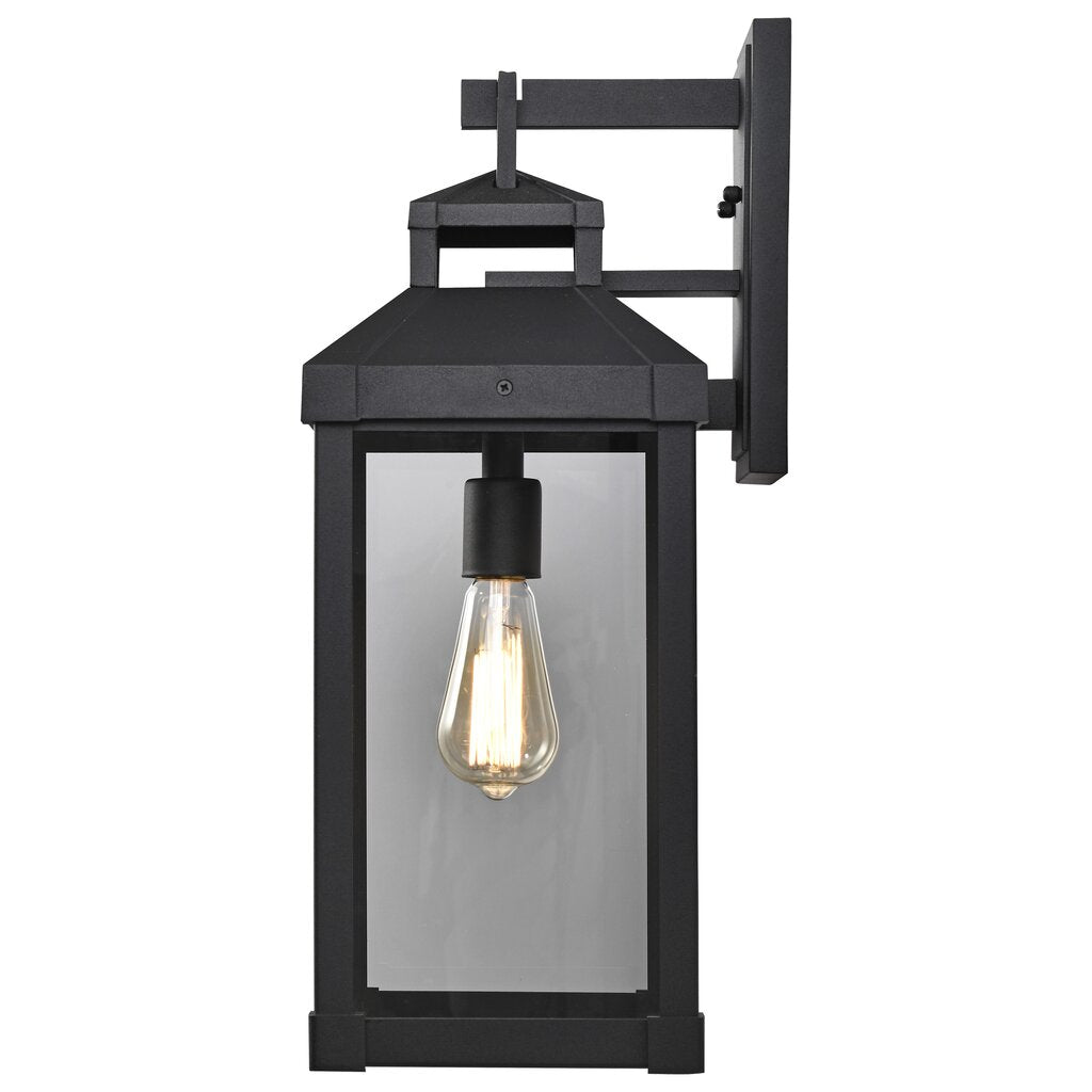Satco 60-7372 Wall Lantern Fixture Corning; 1 Light Large Matte Black