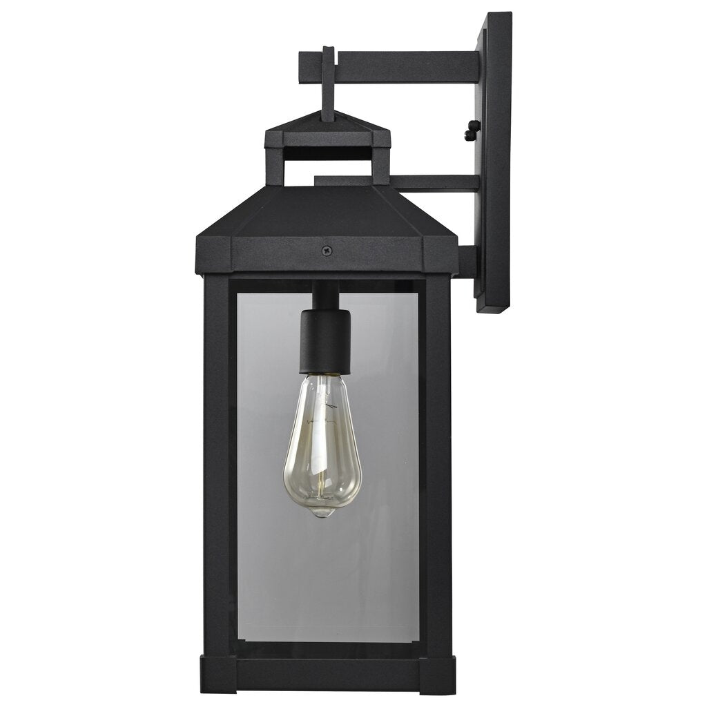 Satco 60-7372 Wall Lantern Fixture Corning; 1 Light Large Matte Black