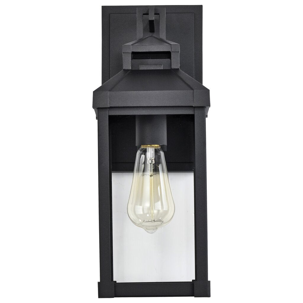 Satco 60-7371 Wall Lantern Fixture Corning; 1 Light Medium Matte Black