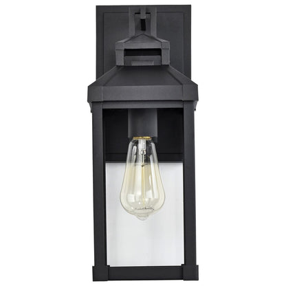 Satco 60-7371 Wall Lantern Fixture Corning; 1 Light Medium Matte Black