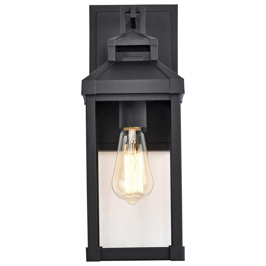 Satco 60-7371 Wall Lantern Fixture Corning; 1 Light Medium Matte Black