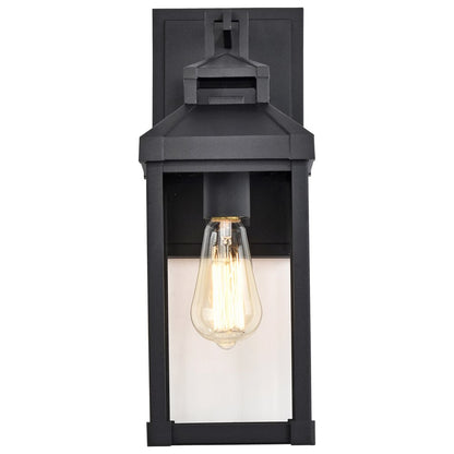 Satco 60-7371 Wall Lantern Fixture Corning; 1 Light Medium Matte Black