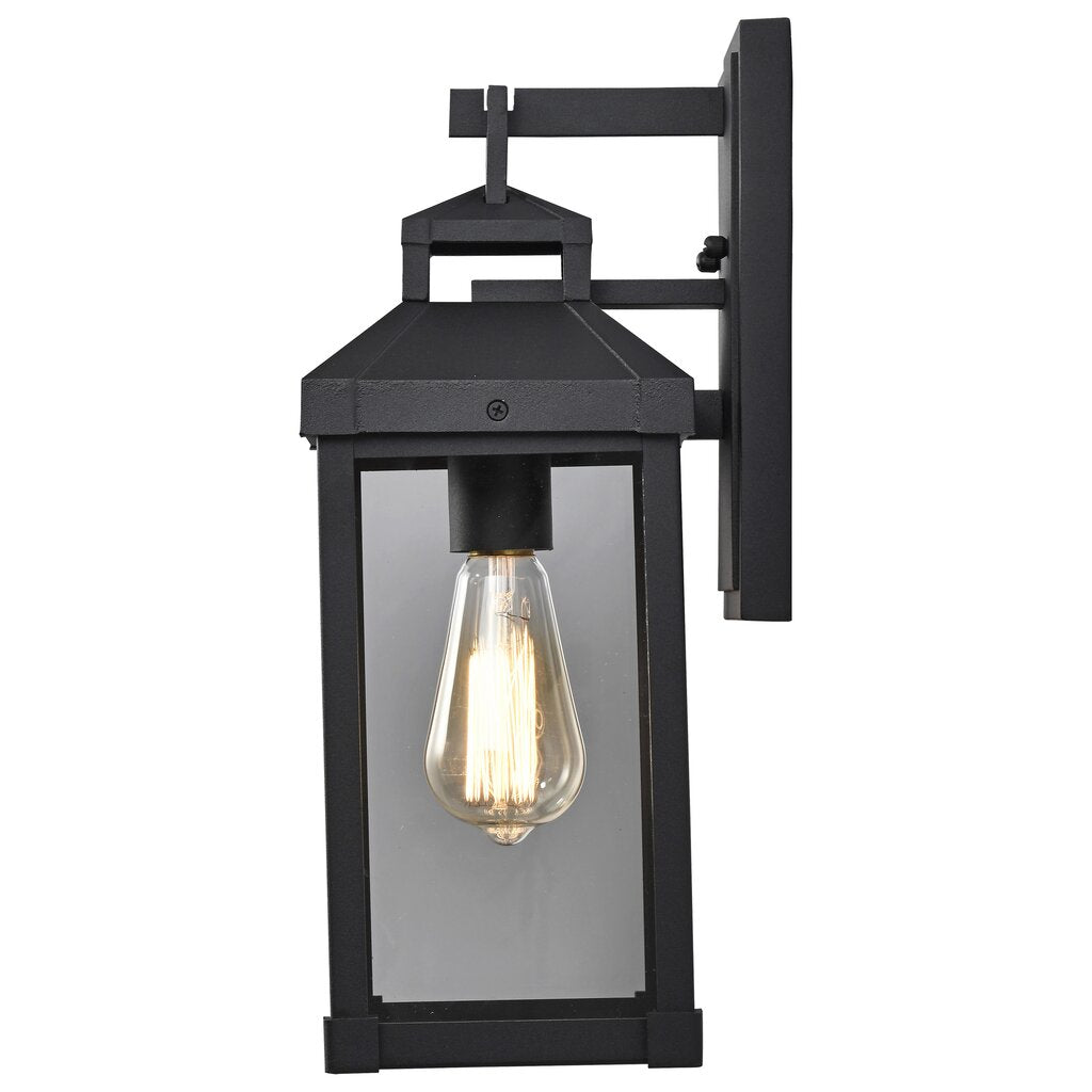 Satco 60-7371 Wall Lantern Fixture Corning; 1 Light Medium Matte Black