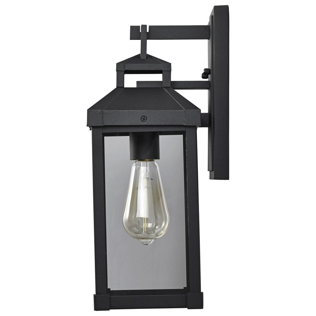 Satco 60-7371 Wall Lantern Fixture Corning; 1 Light Medium Matte Black