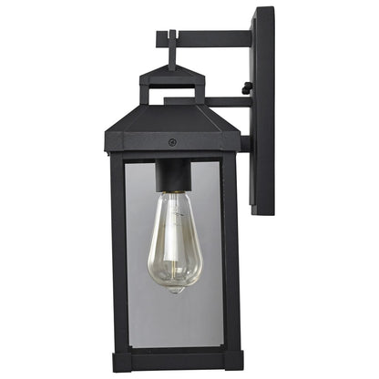 Satco 60-7371 Wall Lantern Fixture Corning; 1 Light Medium Matte Black