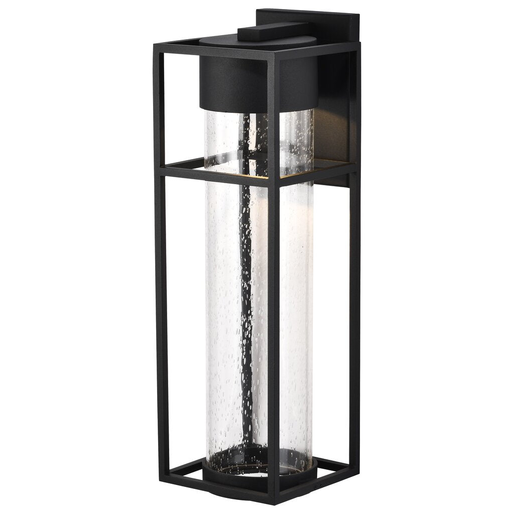 Satco 62-1614 10W LED Wall Lantern Fixture Ledges; Large Matte Black