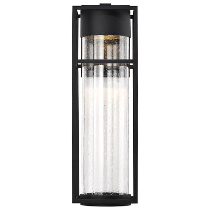 Satco 62-1614 10W LED Wall Lantern Fixture Ledges; Large Matte Black