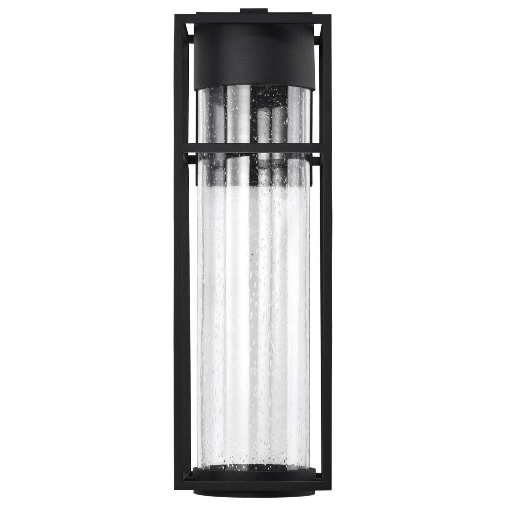 Satco 62-1614 10W LED Wall Lantern Fixture Ledges; Large Matte Black