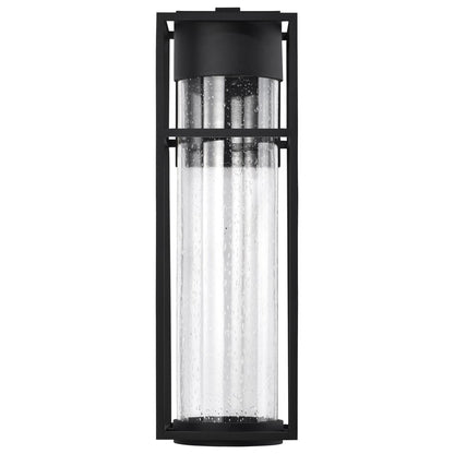 Satco 62-1614 10W LED Wall Lantern Fixture Ledges; Large Matte Black