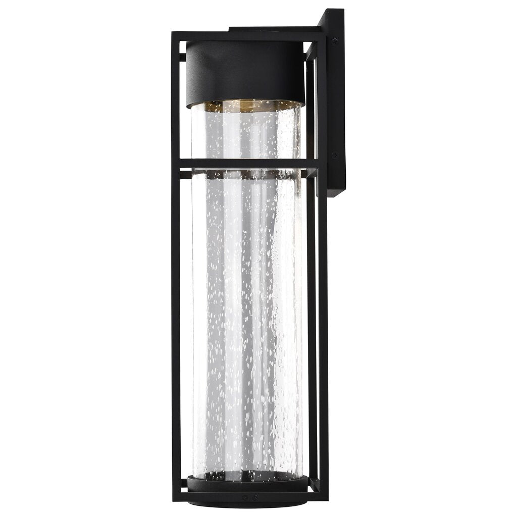 Satco 62-1614 10W LED Wall Lantern Fixture Ledges; Large Matte Black