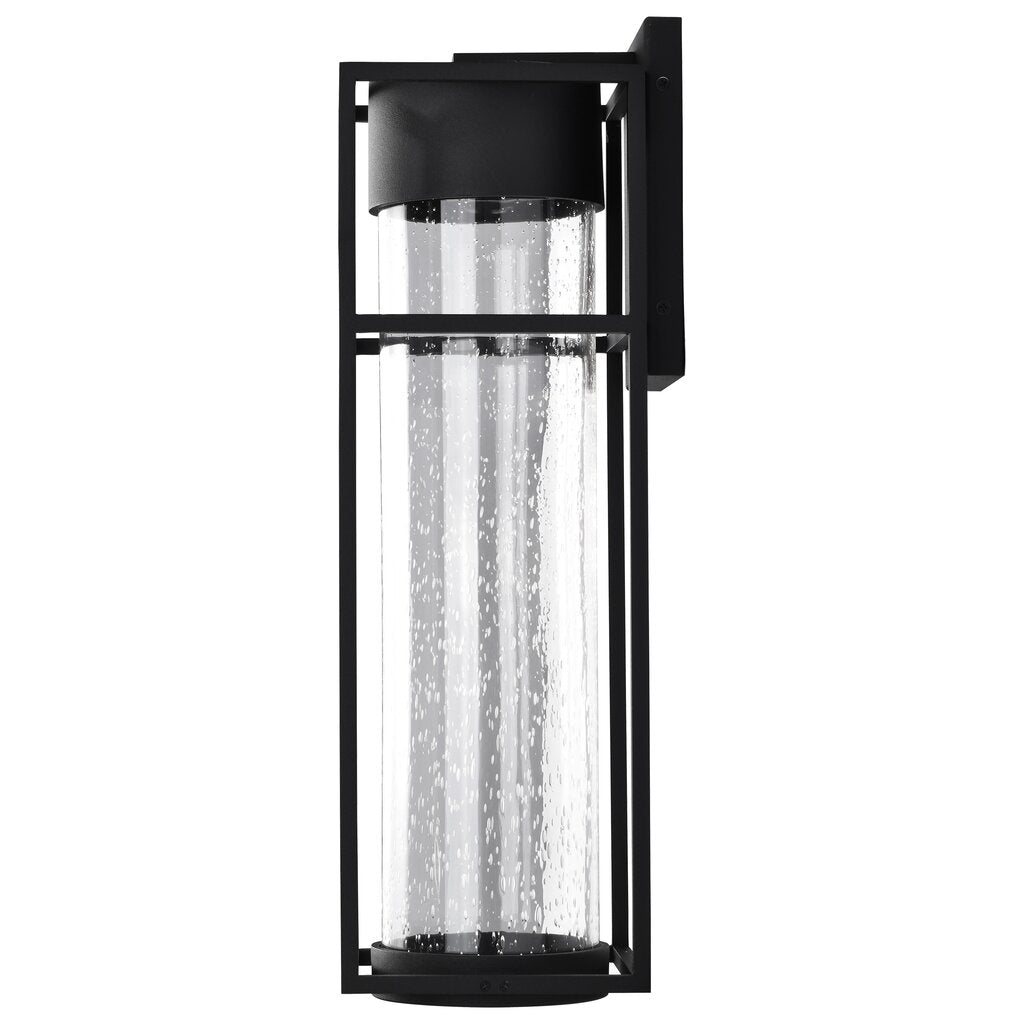 Satco 62-1614 10W LED Wall Lantern Fixture Ledges; Large Matte Black