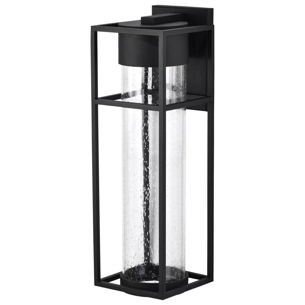 Satco 62-1614 10W LED Wall Lantern Fixture Ledges; Large Matte Black