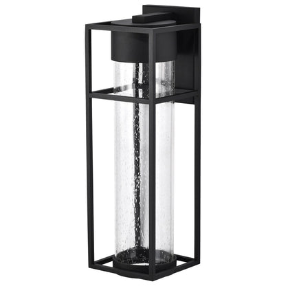 Satco 62-1614 10W LED Wall Lantern Fixture Ledges; Large Matte Black