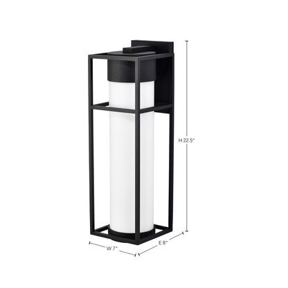 Satco 62-1613 10W LED Wall Lantern Fixture Ledges; Large Matte Black