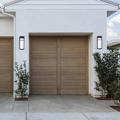 Satco 62-1613 10W LED Wall Lantern Fixture Ledges; Large Matte Black