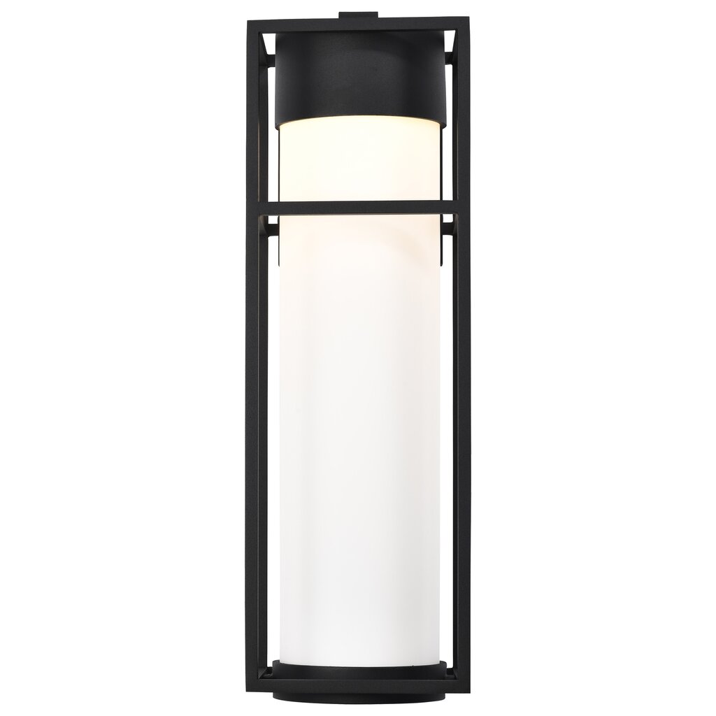 Satco 62-1613 10W LED Wall Lantern Fixture Ledges; Large Matte Black