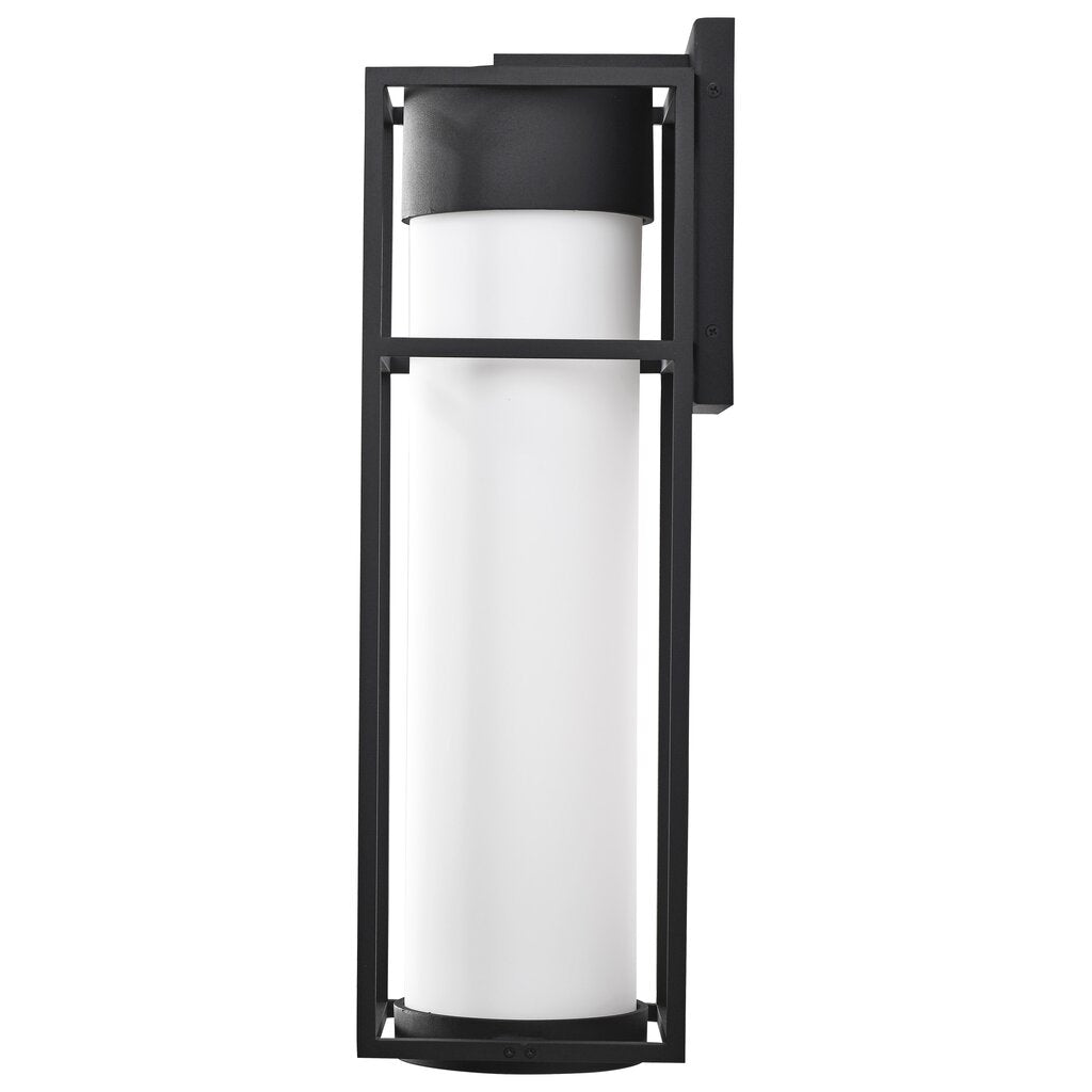 Satco 62-1613 10W LED Wall Lantern Fixture Ledges; Large Matte Black
