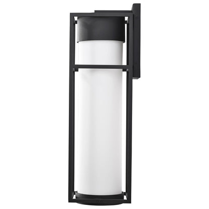 Satco 62-1613 10W LED Wall Lantern Fixture Ledges; Large Matte Black