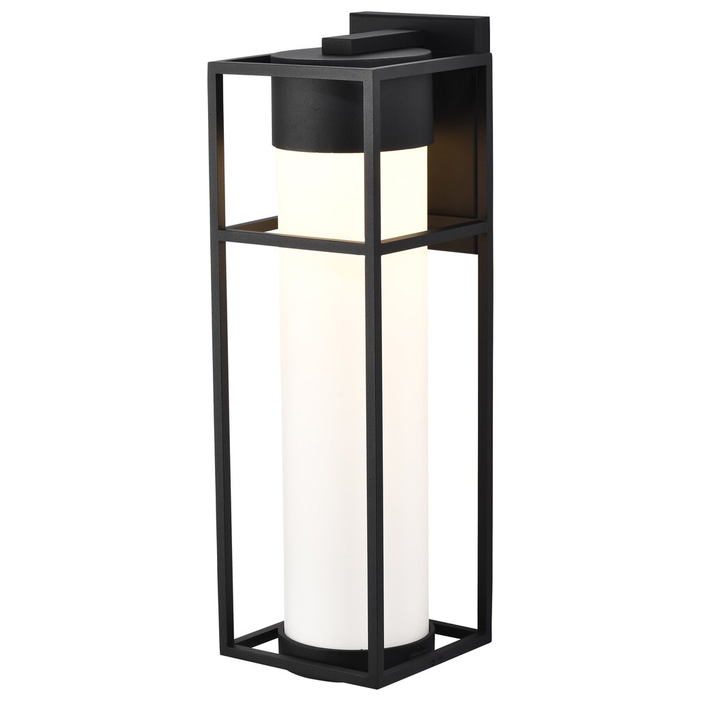 Satco 62-1613 10W LED Wall Lantern Fixture Ledges; Large Matte Black