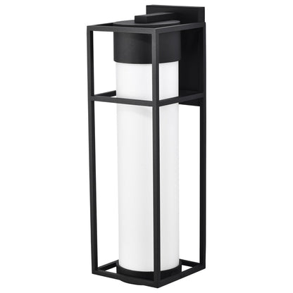 Satco 62-1613 10W LED Wall Lantern Fixture Ledges; Large Matte Black
