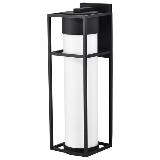 Satco 62-1613 10W LED Wall Lantern Fixture Ledges; Large Matte Black