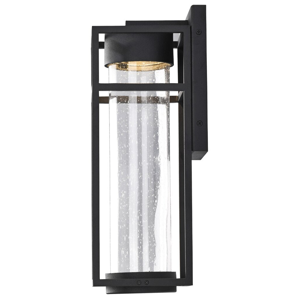 Satco 62-1612 6W LED Wall Lantern Fixture Ledges; Medium Matte Black