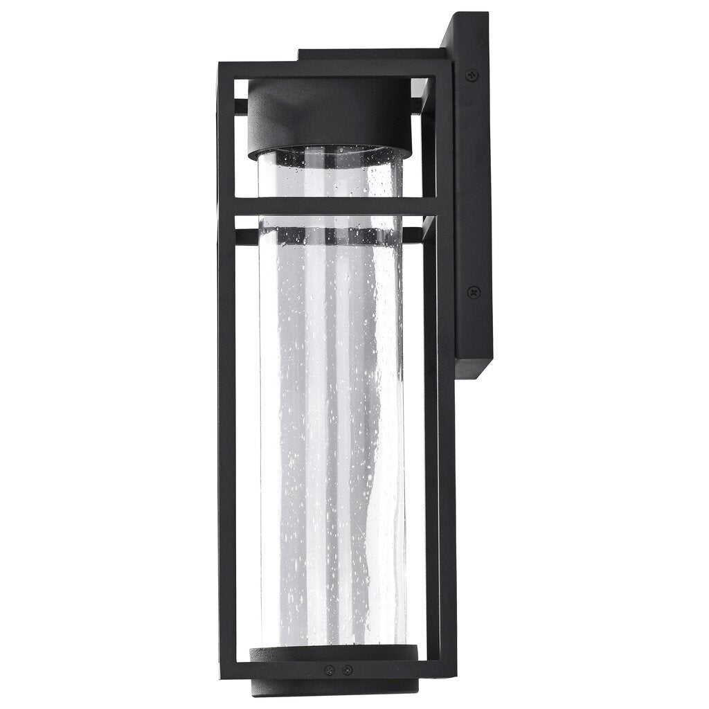 Satco 62-1612 6W LED Wall Lantern Fixture Ledges; Medium Matte Black