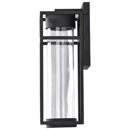 Satco 62-1612 6W LED Wall Lantern Fixture Ledges; Medium Matte Black