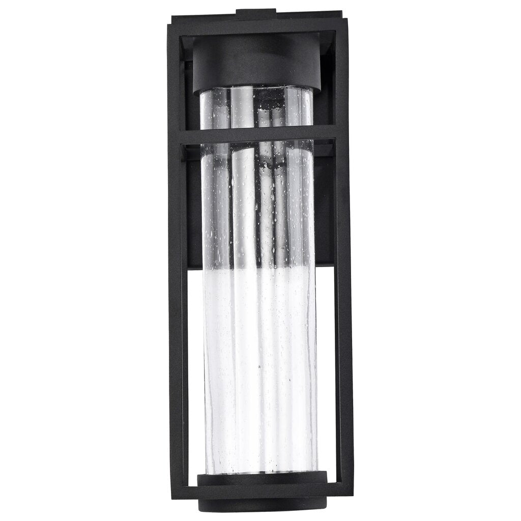 Satco 62-1612 6W LED Wall Lantern Fixture Ledges; Medium Matte Black