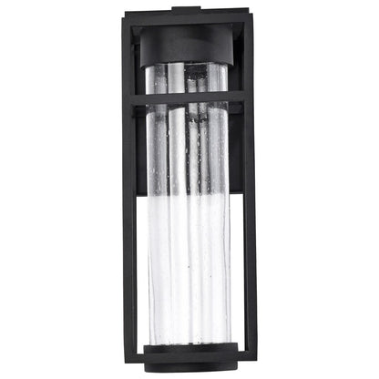 Satco 62-1612 6W LED Wall Lantern Fixture Ledges; Medium Matte Black
