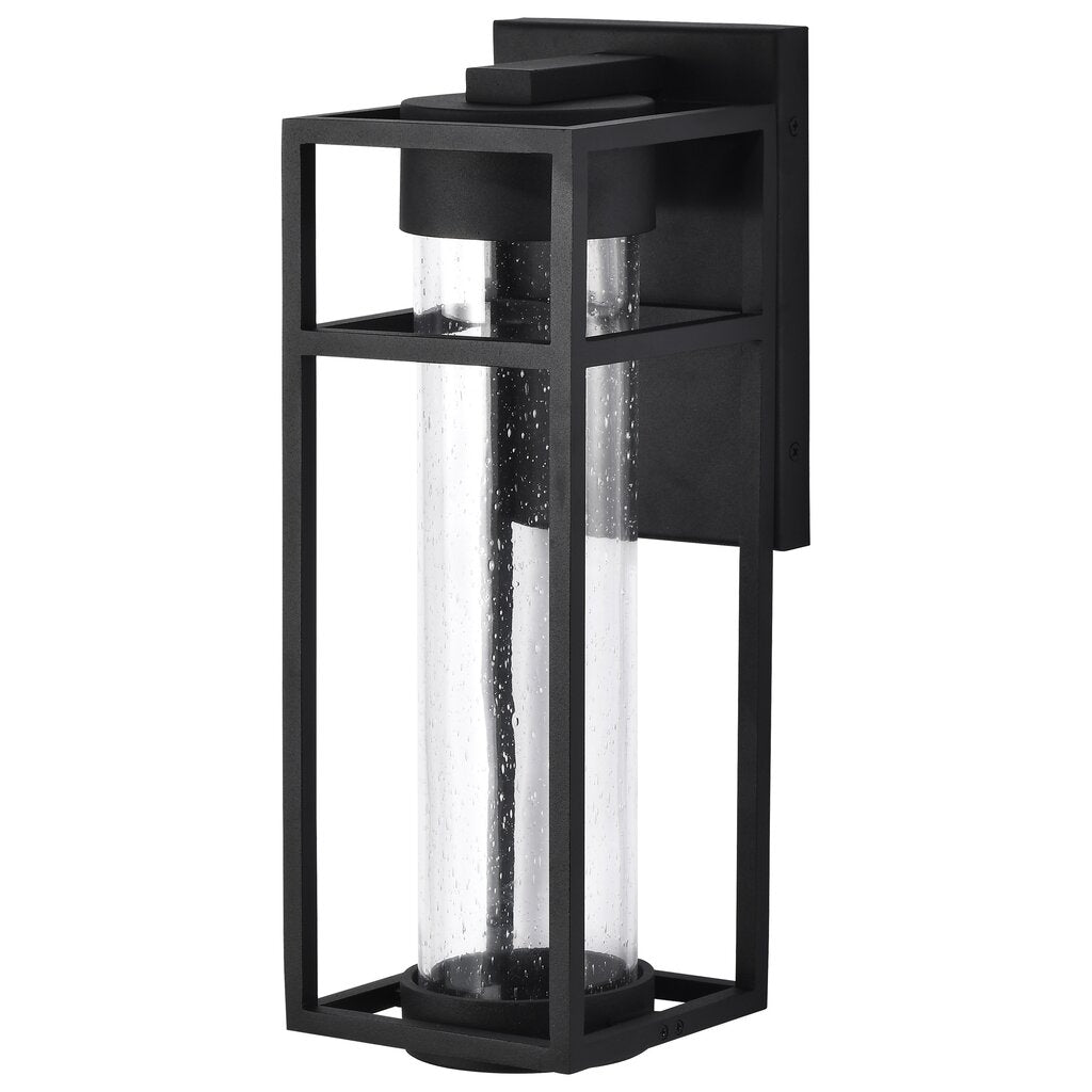 Satco 62-1612 6W LED Wall Lantern Fixture Ledges; Medium Matte Black