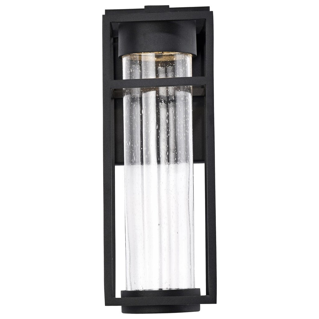 Satco 62-1612 6W LED Wall Lantern Fixture Ledges; Medium Matte Black