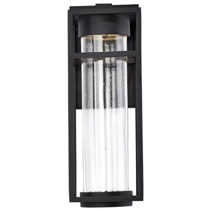 Satco 62-1612 6W LED Wall Lantern Fixture Ledges; Medium Matte Black