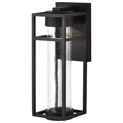 Satco 62-1612 6W LED Wall Lantern Fixture Ledges; Medium Matte Black