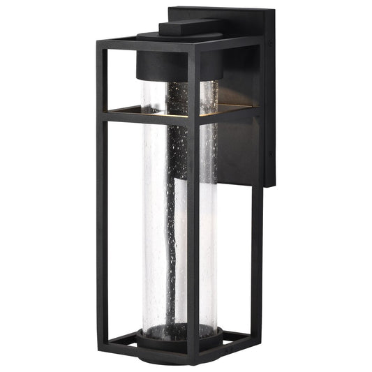 Satco 62-1612 6W LED Wall Lantern Fixture Ledges; Medium Matte Black