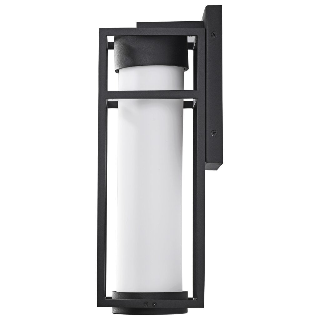 Satco 62-1611 6W LED Wall Lantern Fixture Ledges; Medium Matte Black