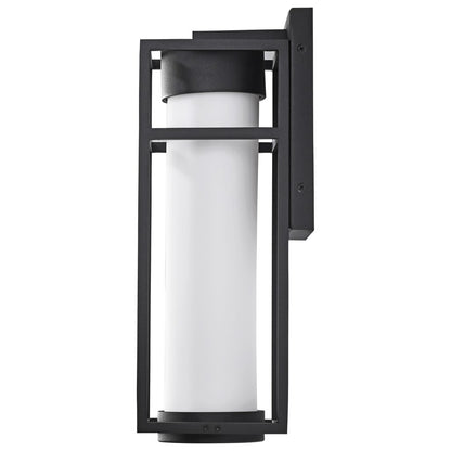 Satco 62-1611 6W LED Wall Lantern Fixture Ledges; Medium Matte Black