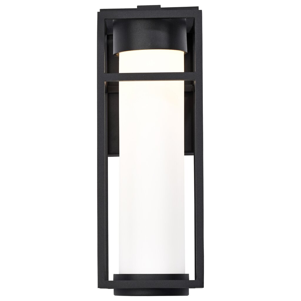 Satco 62-1611 6W LED Wall Lantern Fixture Ledges; Medium Matte Black