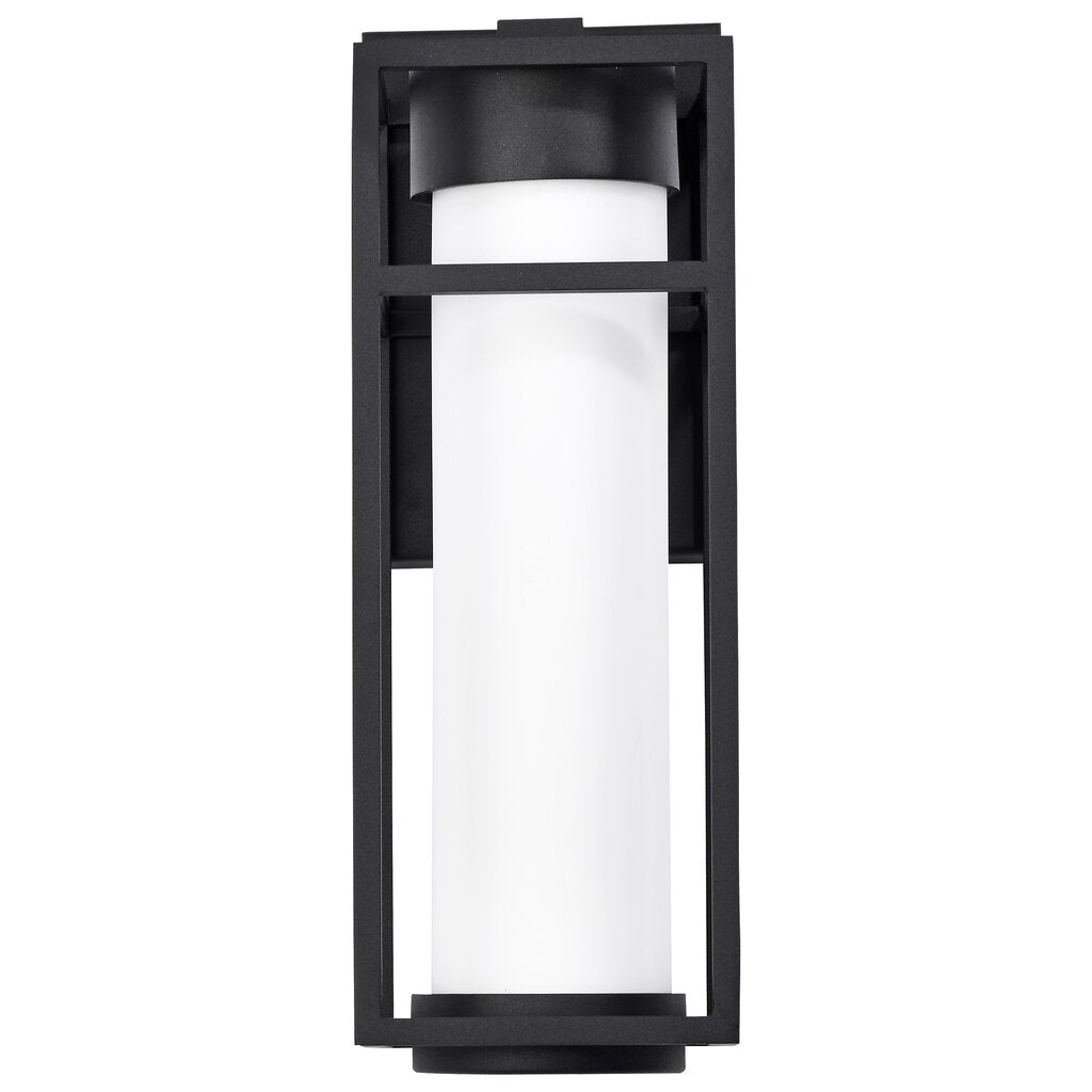 Satco 62-1611 6W LED Wall Lantern Fixture Ledges; Medium Matte Black