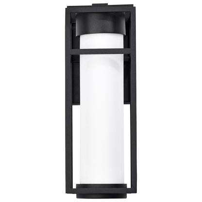 Satco 62-1611 6W LED Wall Lantern Fixture Ledges; Medium Matte Black